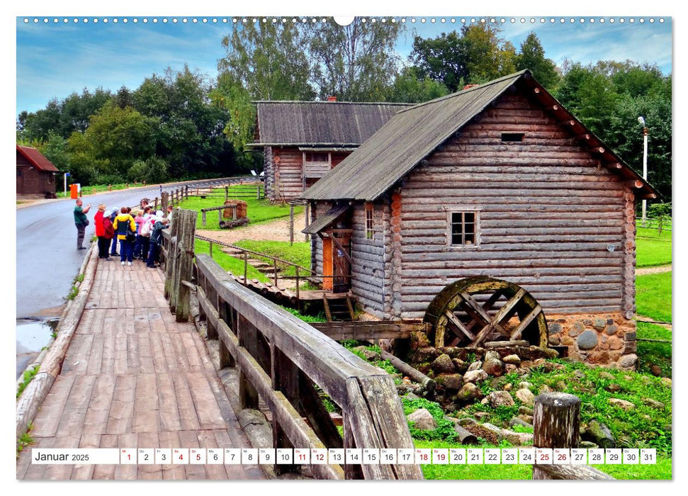 Das Puschkin-Dorf - Freilichtmuseum Bugrowo (CALVENDO Premium Wandkalender 2025)