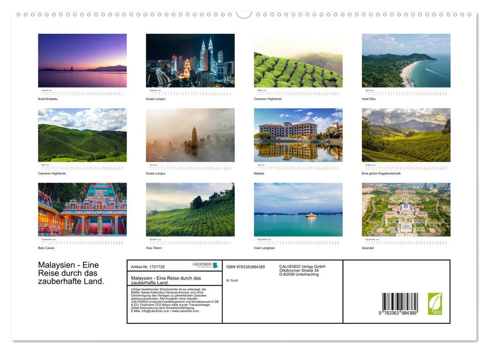 Malaysien - Eine Reise durch das zauberhafte Land. (CALVENDO Premium Wandkalender 2025)