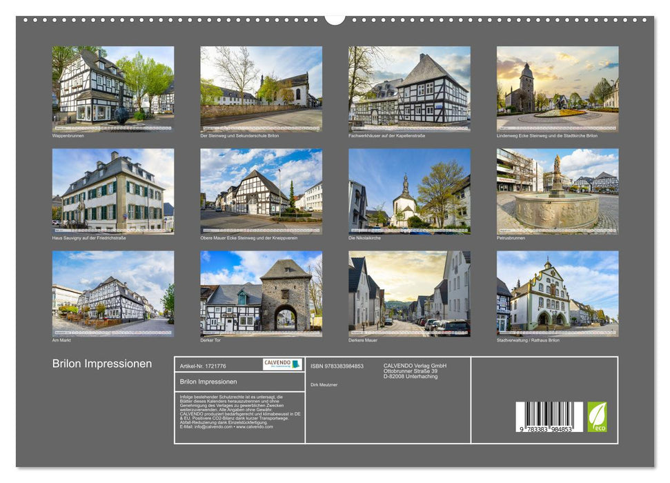 Brilon Impressionen (CALVENDO Premium Wandkalender 2025)