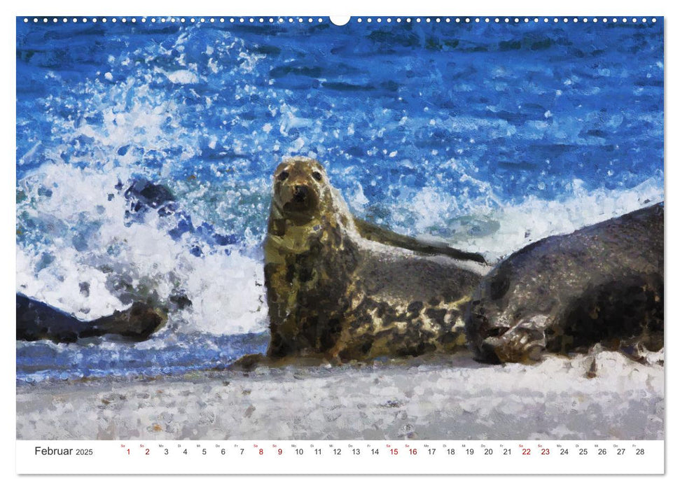 Nordseeinsel Helgoland - Ansichten der Insel in Acryl (CALVENDO Premium Wandkalender 2025)