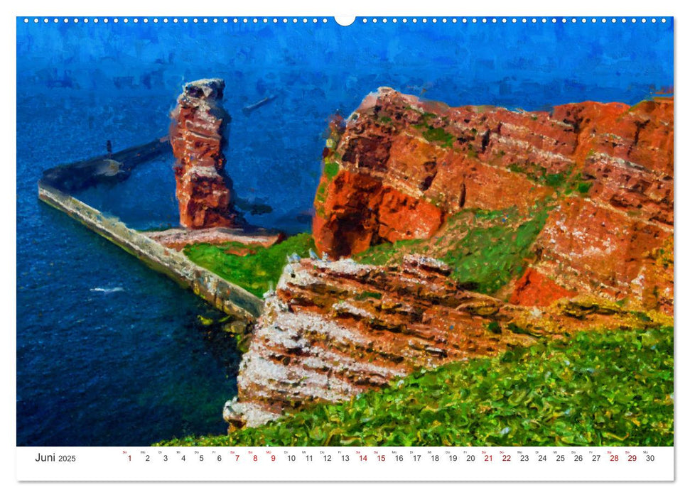 Nordseeinsel Helgoland - Ansichten der Insel in Acryl (CALVENDO Premium Wandkalender 2025)