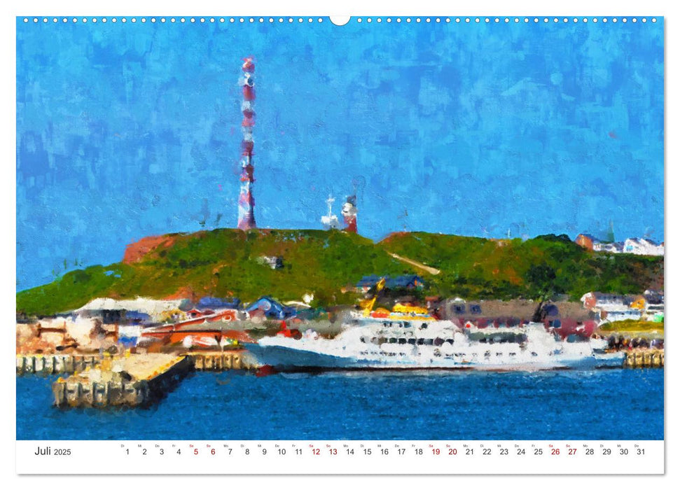 Nordseeinsel Helgoland - Ansichten der Insel in Acryl (CALVENDO Premium Wandkalender 2025)