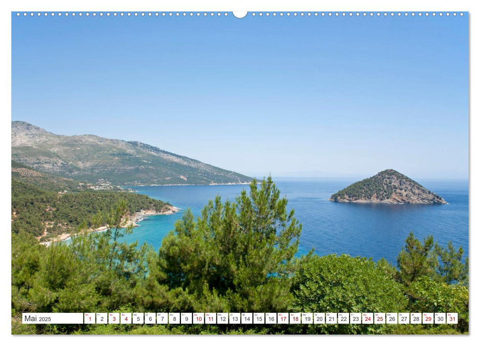 Thassos - Insel im Thrakischen Meer (CALVENDO Premium Wandkalender 2025)