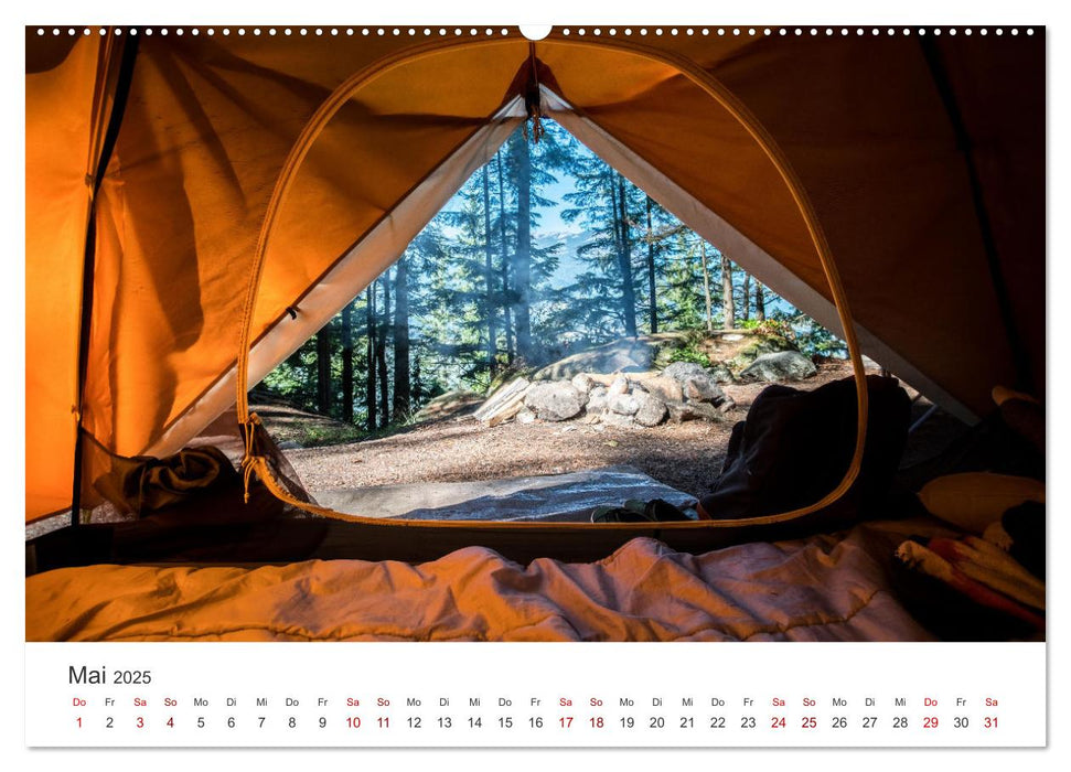 Camping - Einfach raus in die Natur! (CALVENDO Premium Wandkalender 2025)