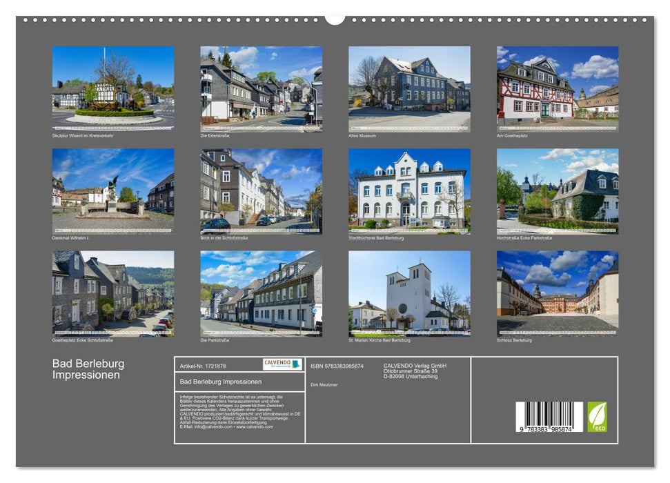 Bad Berleburg Impressionen (CALVENDO Premium Wandkalender 2025)