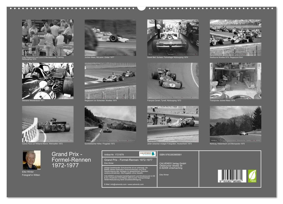 Grand Prix - Formel-Rennen 1972-1977 (CALVENDO Wandkalender 2025)