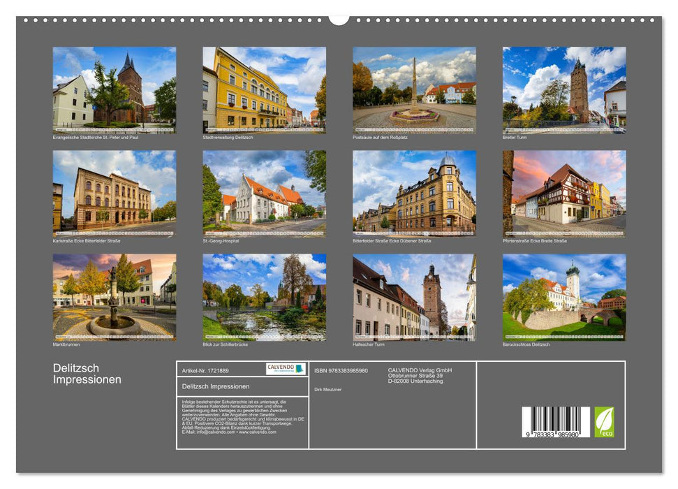 Delitzsch Impressionen (CALVENDO Premium Wandkalender 2025)