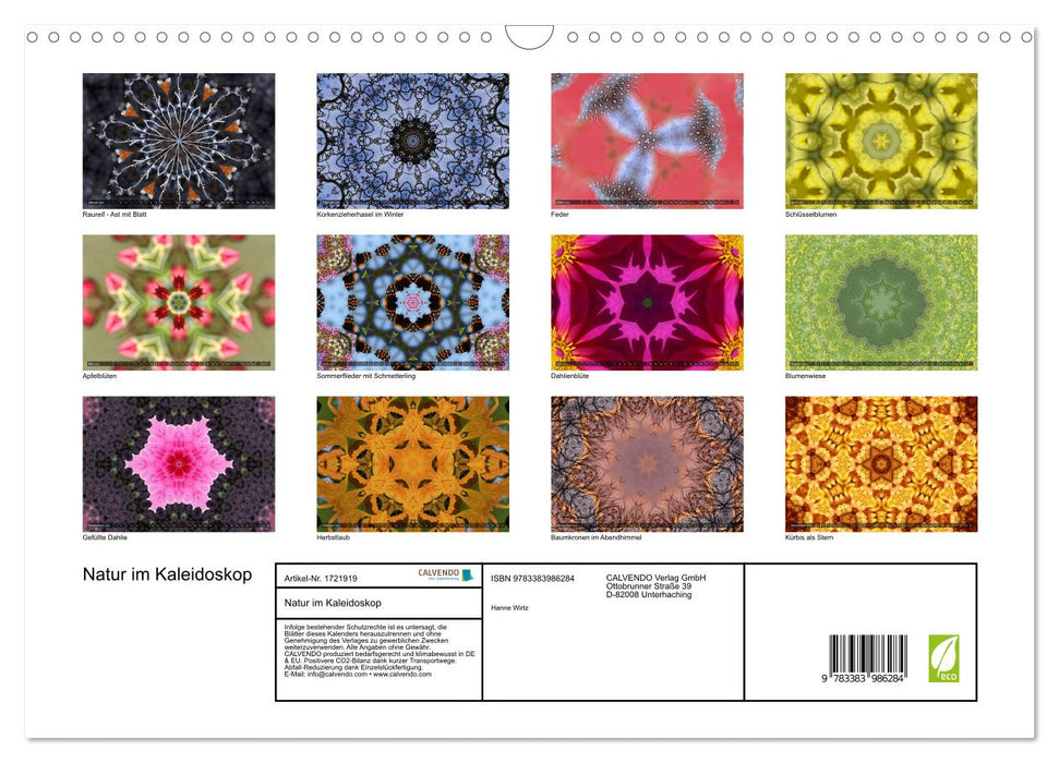 Natur im Kaleidoskop (CALVENDO Wandkalender 2025)