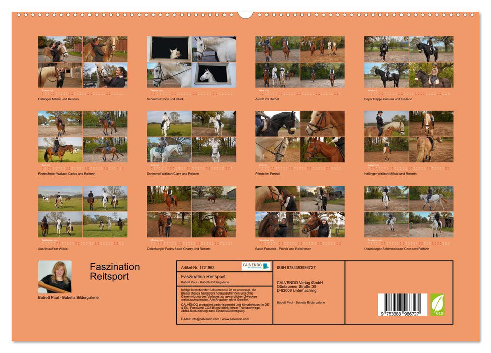 Faszination Reitsport (CALVENDO Premium Wandkalender 2025)