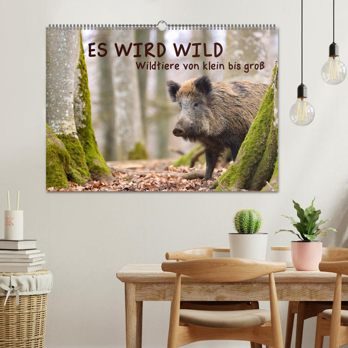 ES WIRD WILD Wildtiere von klein bis groß (CALVENDO Wandkalender 2025)