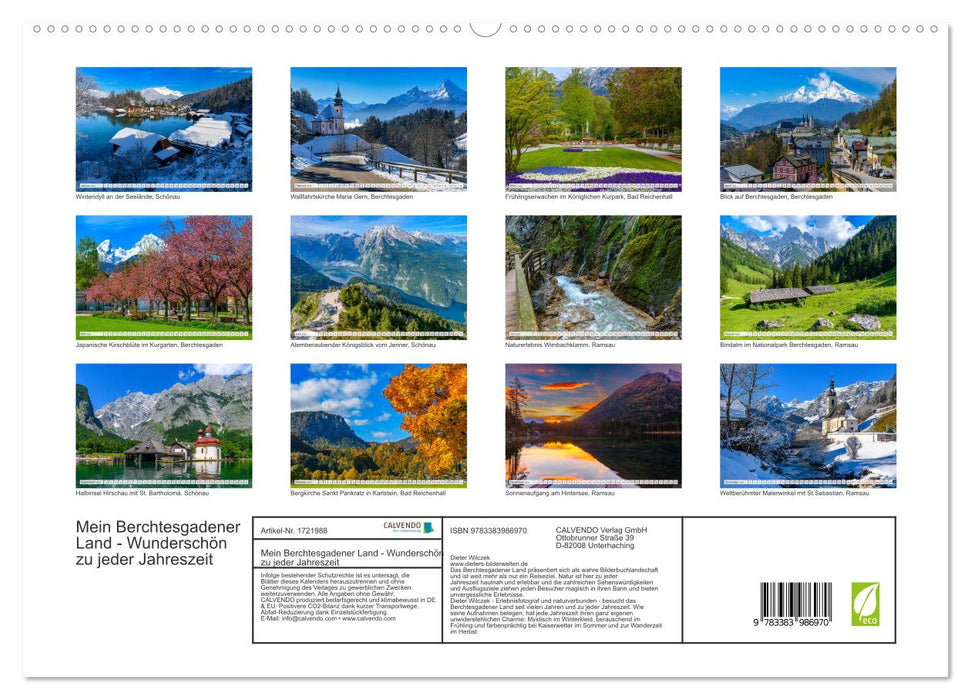 Mein Berchtesgadener Land - Wunderschön zu jeder Jahreszeit (CALVENDO Premium Wandkalender 2025)