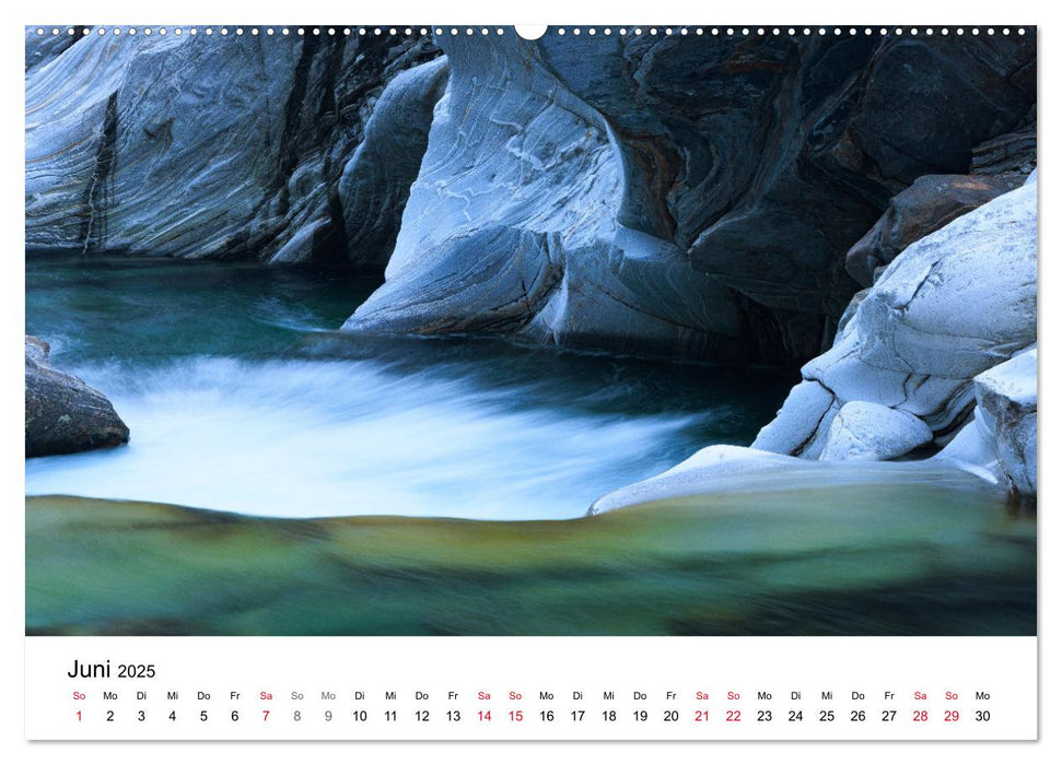 Farben und Formen der Verzasca (CALVENDO Premium Wandkalender 2025)