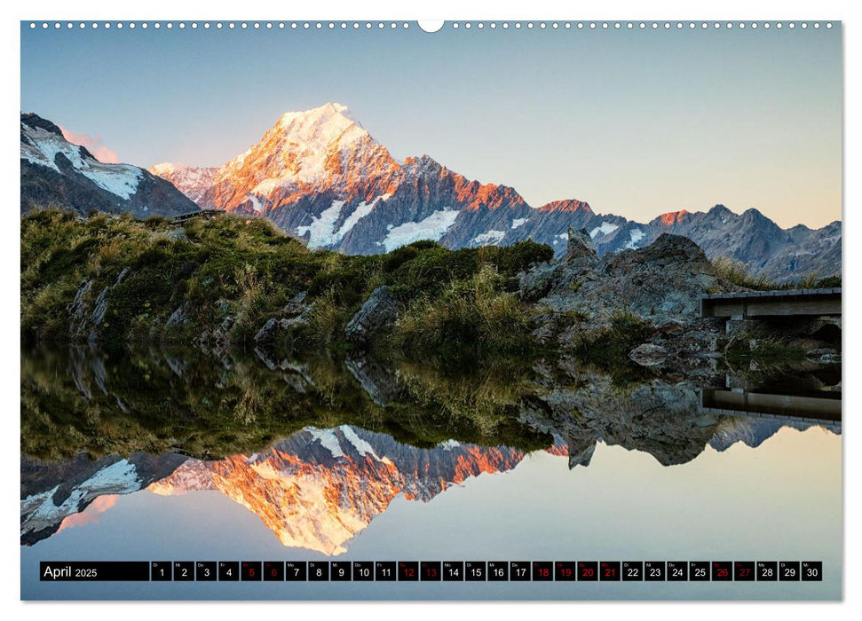 Der Süden Neuseelands: Berge, Seen und traumhafte Küsten (CALVENDO Premium Wandkalender 2025)