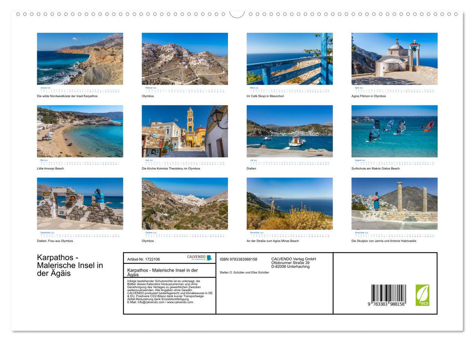 Karpathos - Malerische Insel in der Ägäis (CALVENDO Premium Wandkalender 2025)