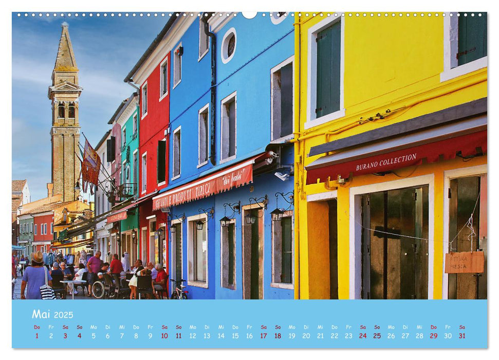 Bunt Bunter Burano (CALVENDO Premium Wandkalender 2025)