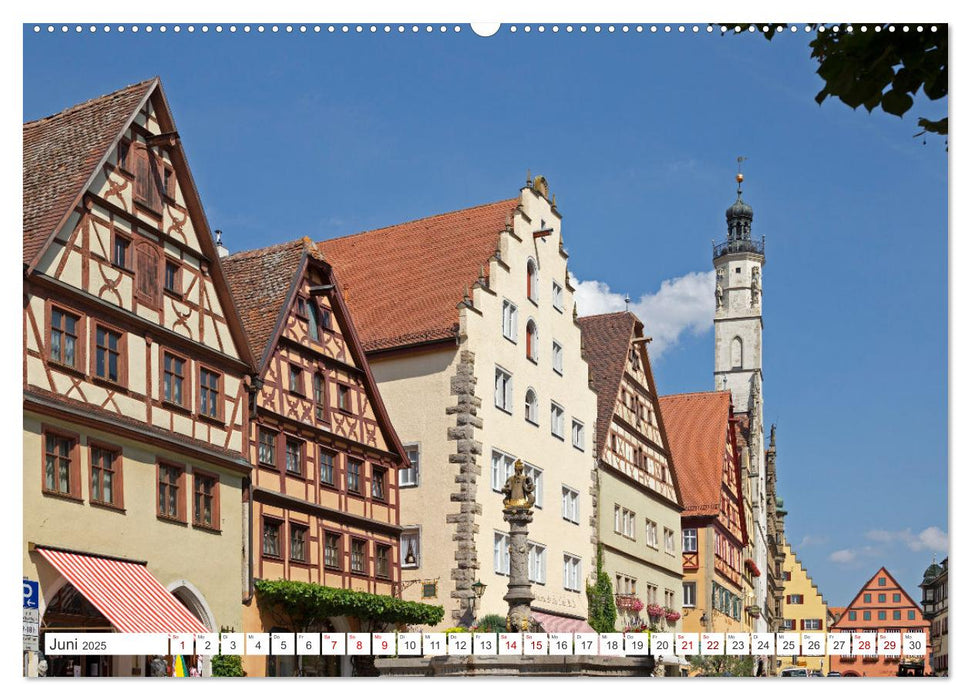 Rothenburg ob der Tauber - Mittelalter in Mittelfranken (CALVENDO Wandkalender 2025)