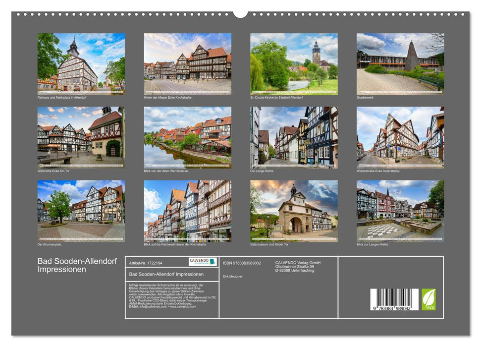 Bad Sooden-Allendorf Impressionen (CALVENDO Premium Wandkalender 2025)