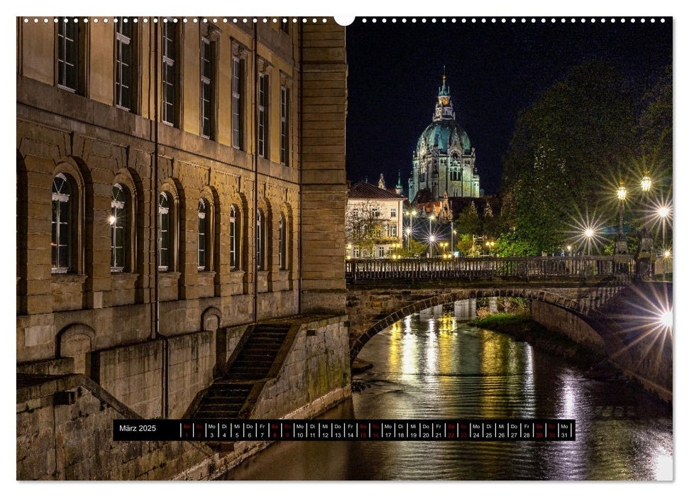 HANNOVER ... wenn es Nacht wird (CALVENDO Premium Wandkalender 2025)