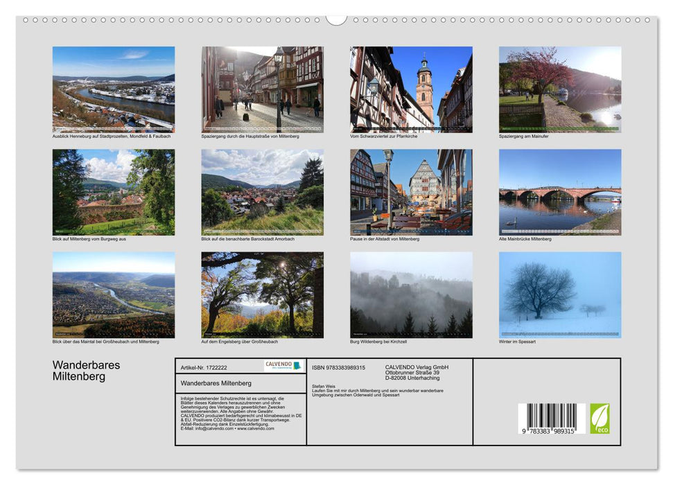 Wanderbares Miltenberg (CALVENDO Premium Wandkalender 2025)