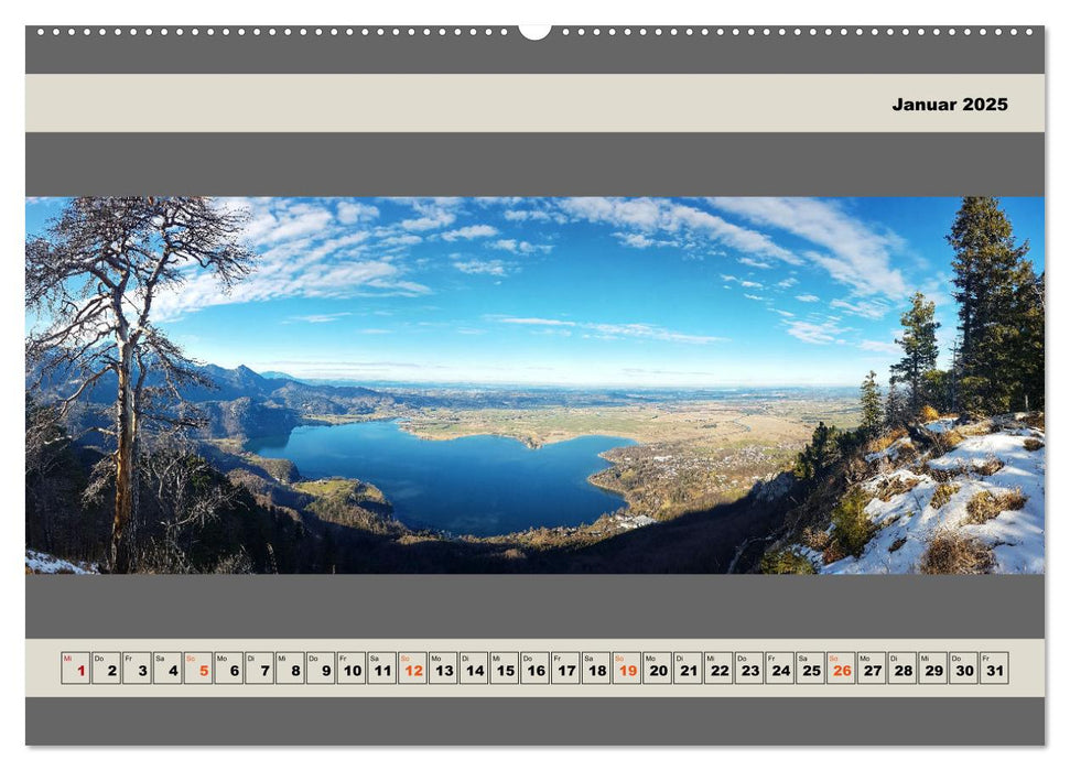 Walchensee Panorama (CALVENDO Premium Wandkalender 2025)