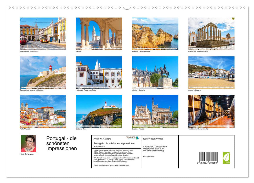 Portugal - die schönsten Impressionen (CALVENDO Premium Wandkalender 2025)