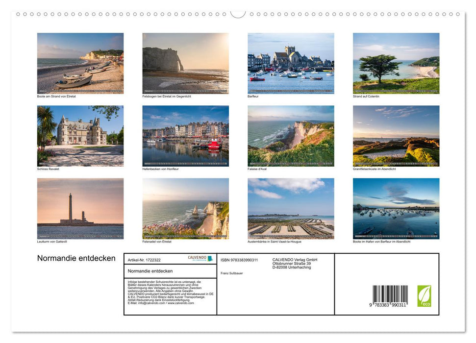 Normandie entdecken (CALVENDO Premium Wandkalender 2025)