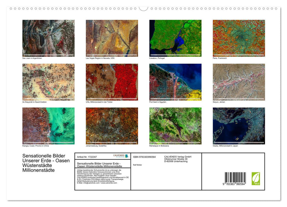 Sensationelle Bilder Unserer Erde - Oasen Wüstenstädte Millionenstädte (CALVENDO Premium Wandkalender 2025)