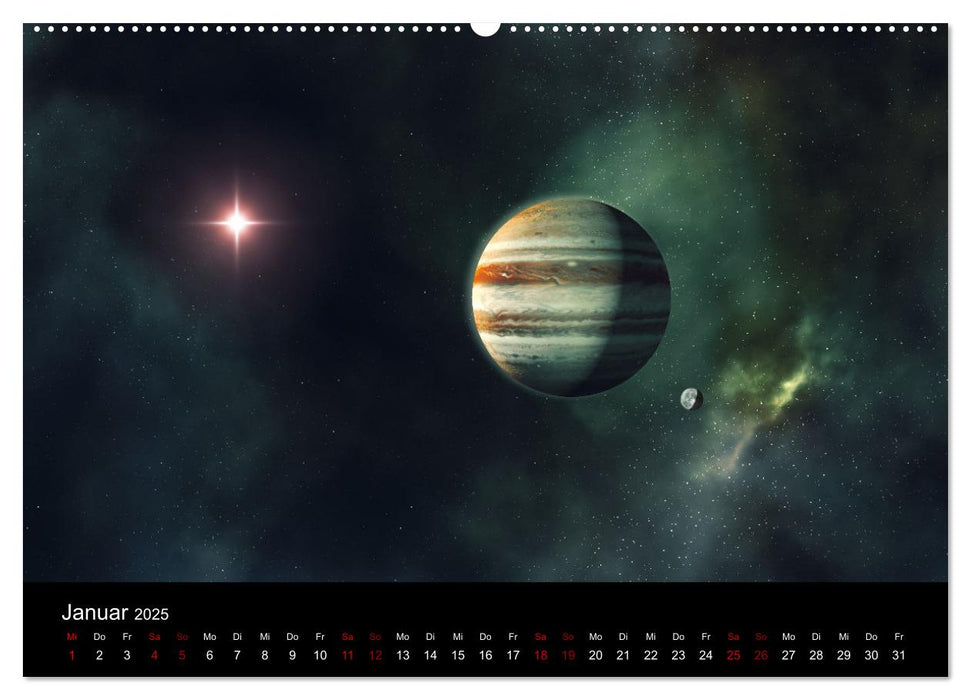 Intergalaktische Reise zu fernen Welten (CALVENDO Premium Wandkalender 2025)