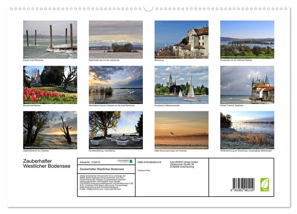 Zauberhafter Westlicher Bodensee (CALVENDO Wandkalender 2025)