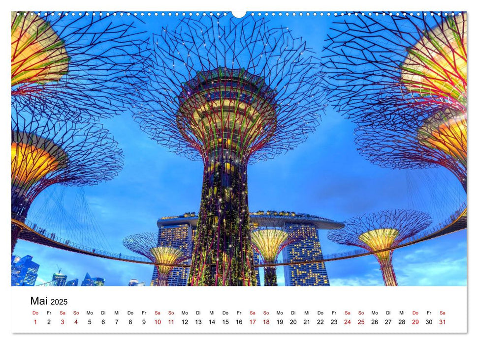 Singapur - Die Stadt am Puls der Zeit. (CALVENDO Premium Wandkalender 2025)