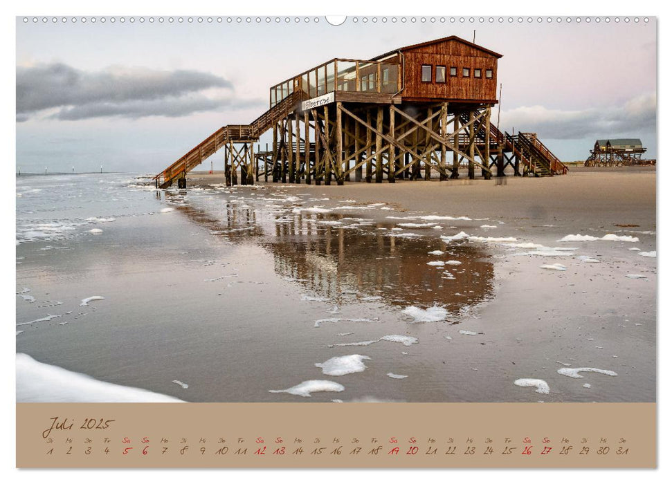 Sankt Peter-Ording: Die raue Schönheit an der Nordsee (CALVENDO Premium Wandkalender 2025)