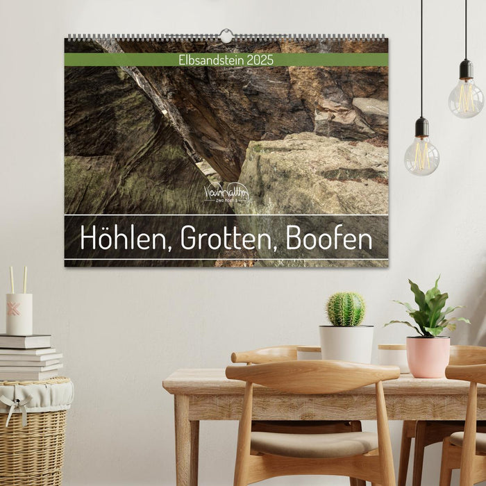 Höhlen, Grotten, Boofen - Elbsandstein (CALVENDO Wandkalender 2025)