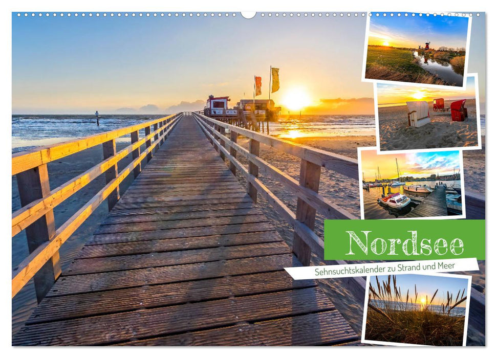 Nordsee - Sehnsuchtskalender zu Strand und Meer (CALVENDO Wandkalender 2025)