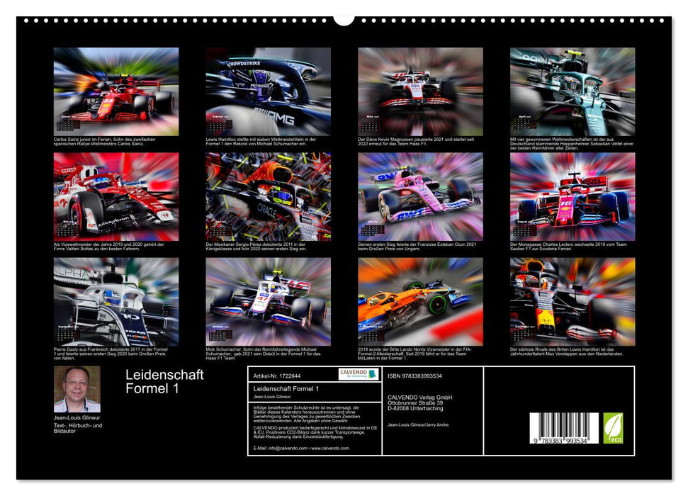 Leidenschaft Formel 1 (CALVENDO Premium Wandkalender 2025)