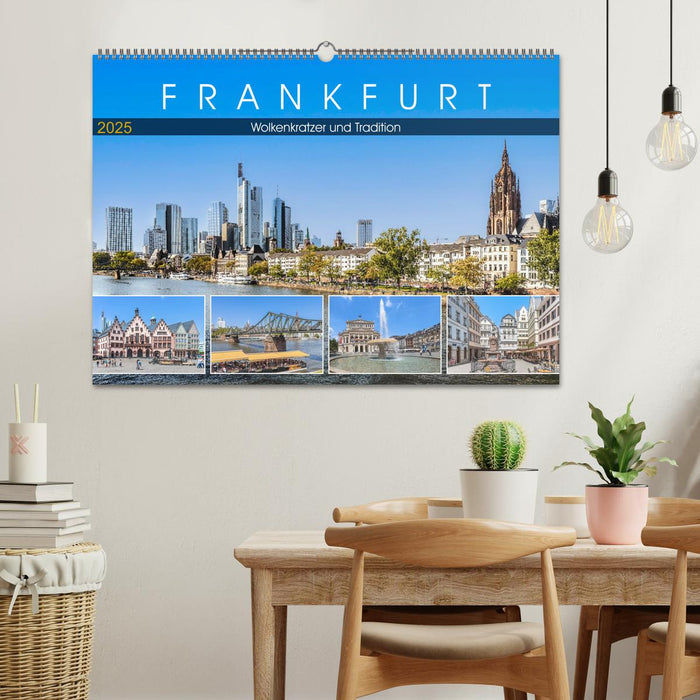 Frankfurt - Wolkenkratzer und Tradition (CALVENDO Wandkalender 2025)