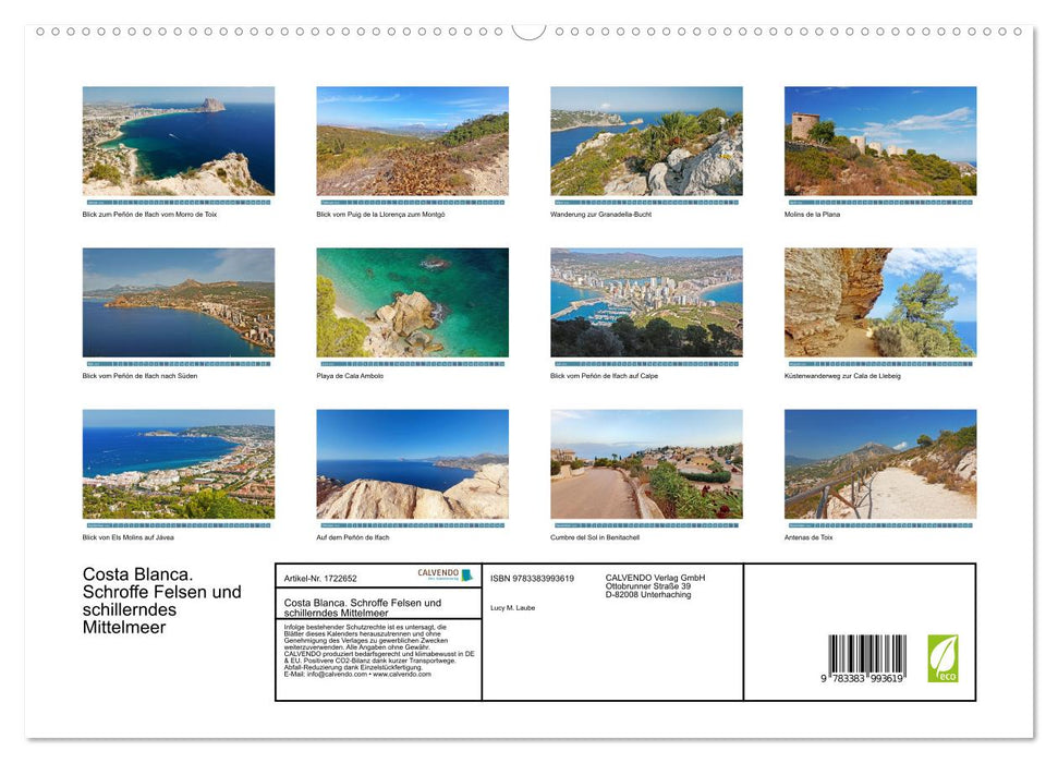 Costa Blanca. Schroffe Felsen und schillerndes Mittelmeer (CALVENDO Premium Wandkalender 2025)