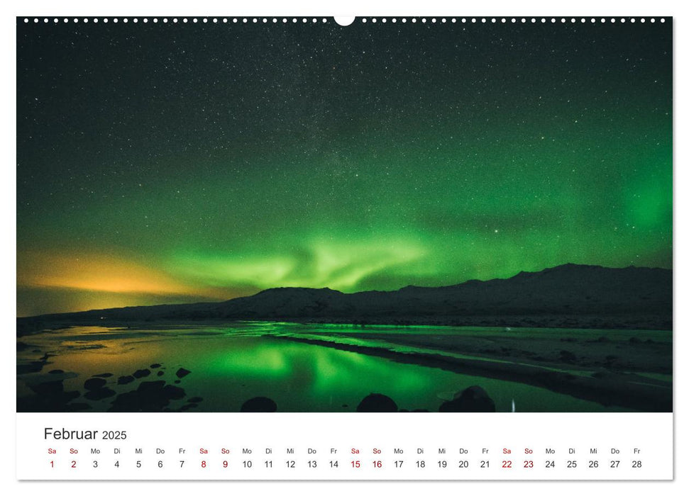 Polarlichter - Einzigartige Phänomene am Himmel. (CALVENDO Premium Wandkalender 2025)