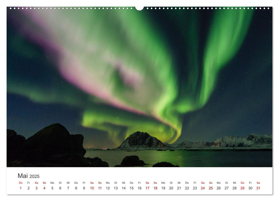 Polarlichter - Einzigartige Phänomene am Himmel. (CALVENDO Premium Wandkalender 2025)