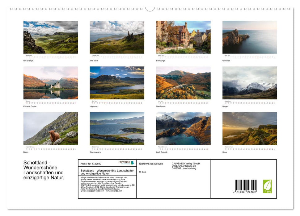 Schottland - Wunderschöne Landschaften und einzigartige Natur. (CALVENDO Premium Wandkalender 2025)