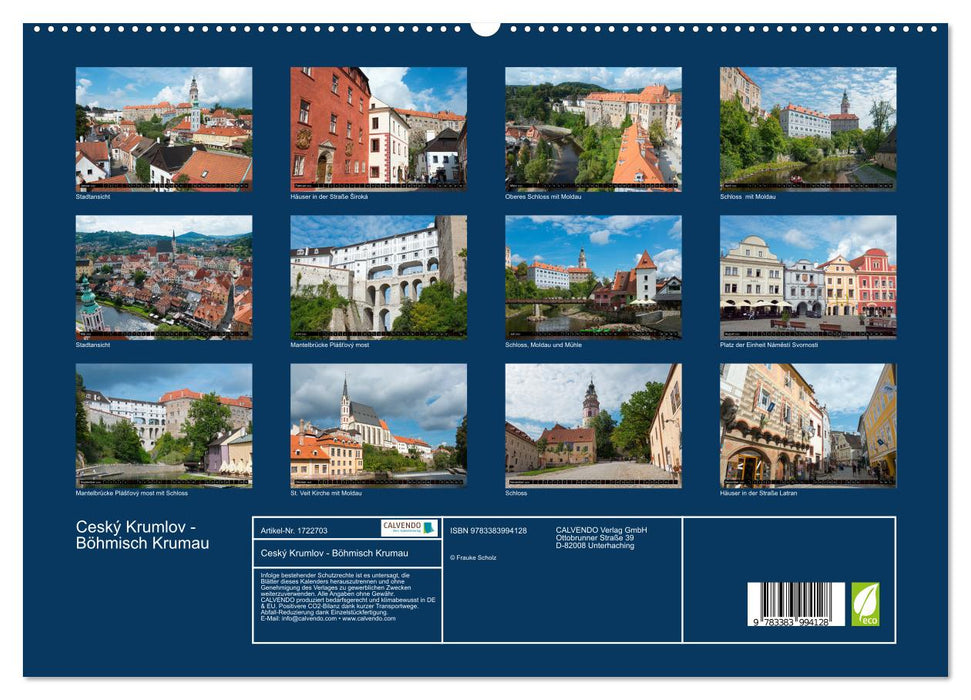 Ceský Krumlov - Böhmisch Krumau (CALVENDO Wandkalender 2025)