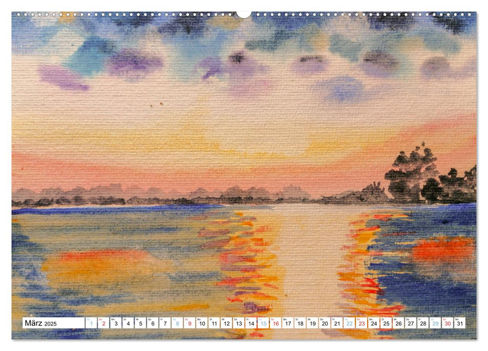 Roland Reiff Aquarelle (CALVENDO Premium Wandkalender 2025)