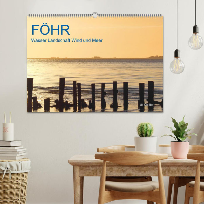 Föhr - Wasser Landschaft Wind und Meer (CALVENDO Wandkalender 2025)