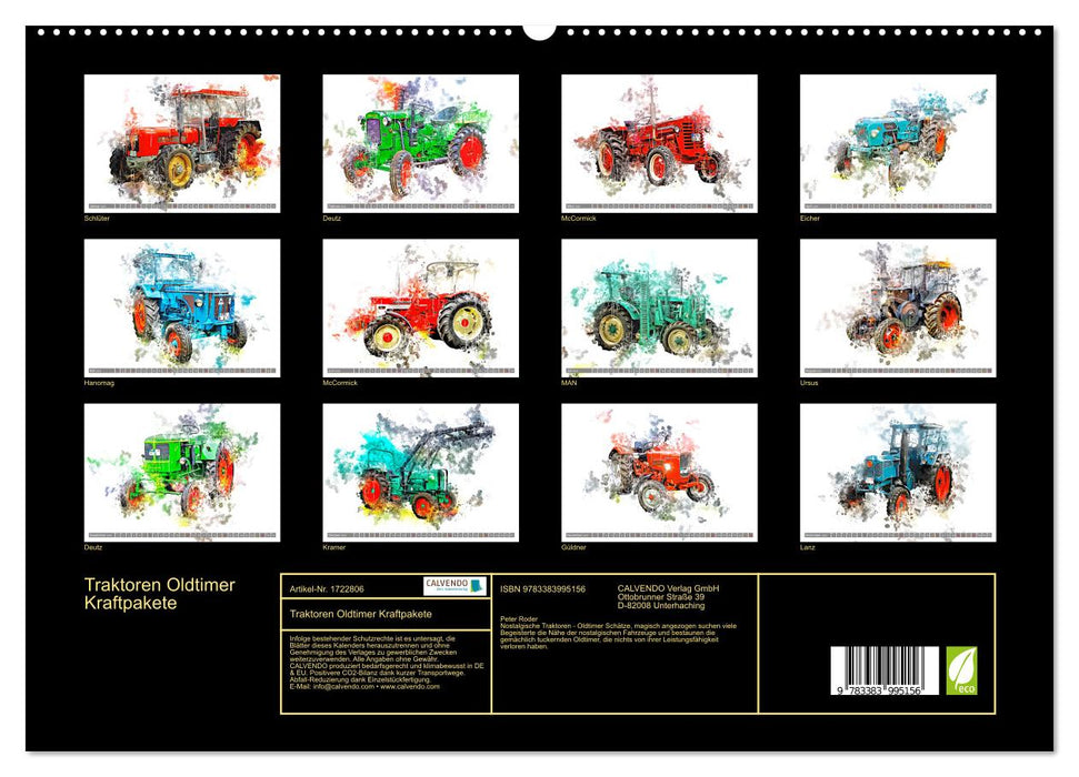 Traktoren Oldtimer Kraftpakete (CALVENDO Premium Wandkalender 2025)