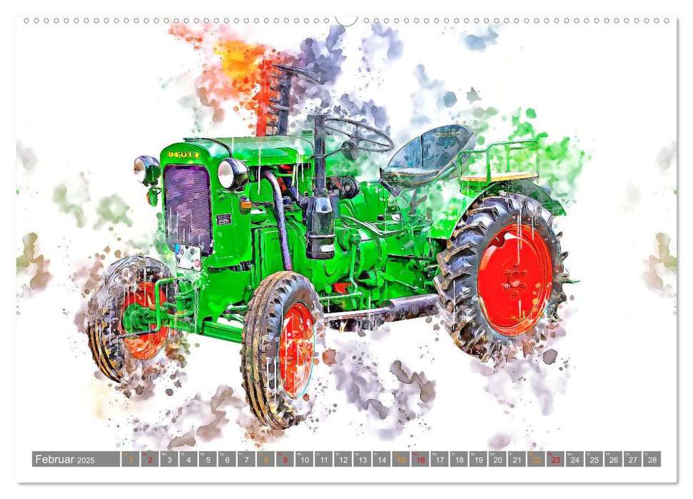 Traktoren Oldtimer Kraftpakete (CALVENDO Premium Wandkalender 2025)