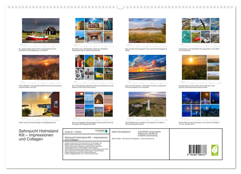 Sehnsucht Holmsland Klit – Impressionen und Collagen (CALVENDO Premium Wandkalender 2025)