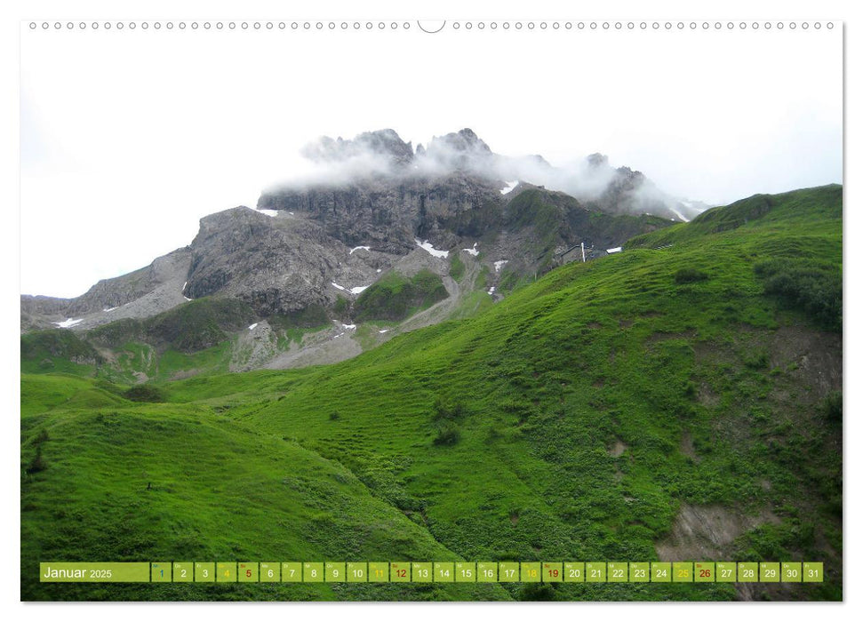 E5 - ZU FUSS ÜBER DIE ALPEN VON OBERSTDORF NACH MERAN (CALVENDO Premium Wandkalender 2025)