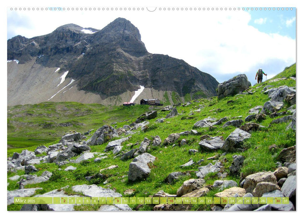 E5 - ZU FUSS ÜBER DIE ALPEN VON OBERSTDORF NACH MERAN (CALVENDO Premium Wandkalender 2025)