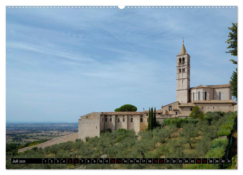 Assisi - Die Heimat des heiligen Franziskus und der heiligen Klara (CALVENDO Premium Wandkalender 2025)