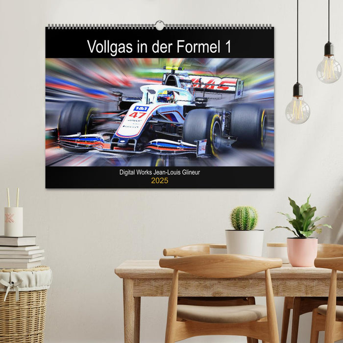 Vollgas in der Formel 1 (CALVENDO Wandkalender 2025)