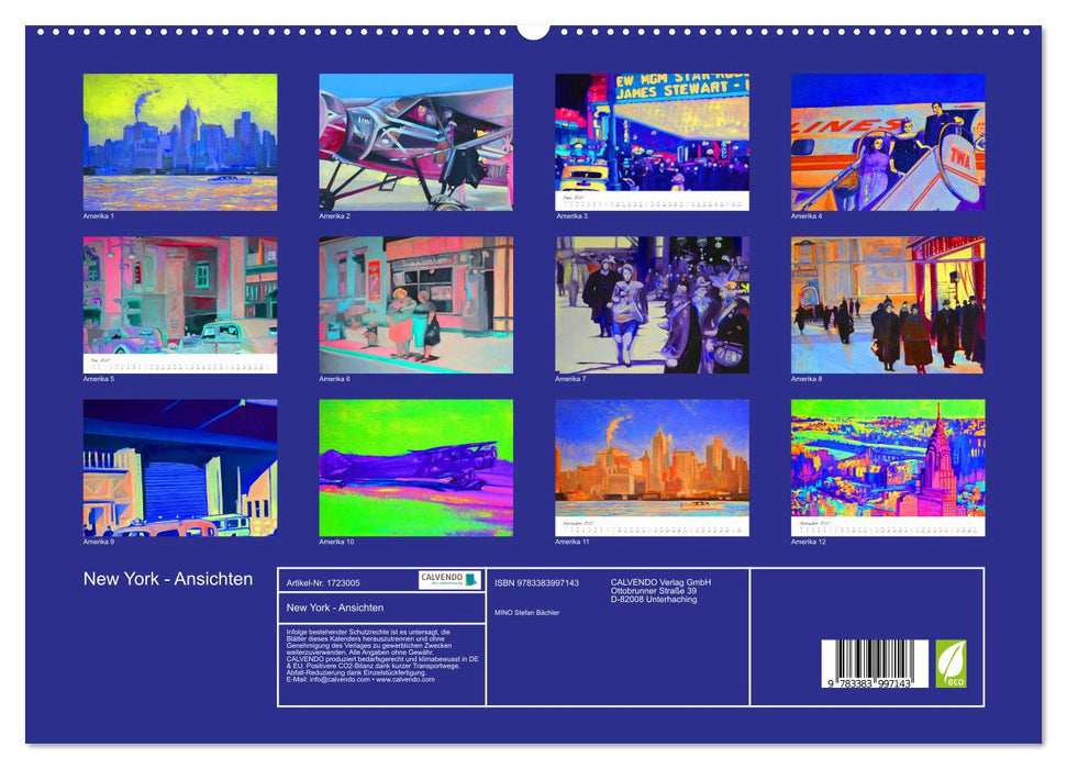 New York - Ansichten (CALVENDO Premium Wandkalender 2025)